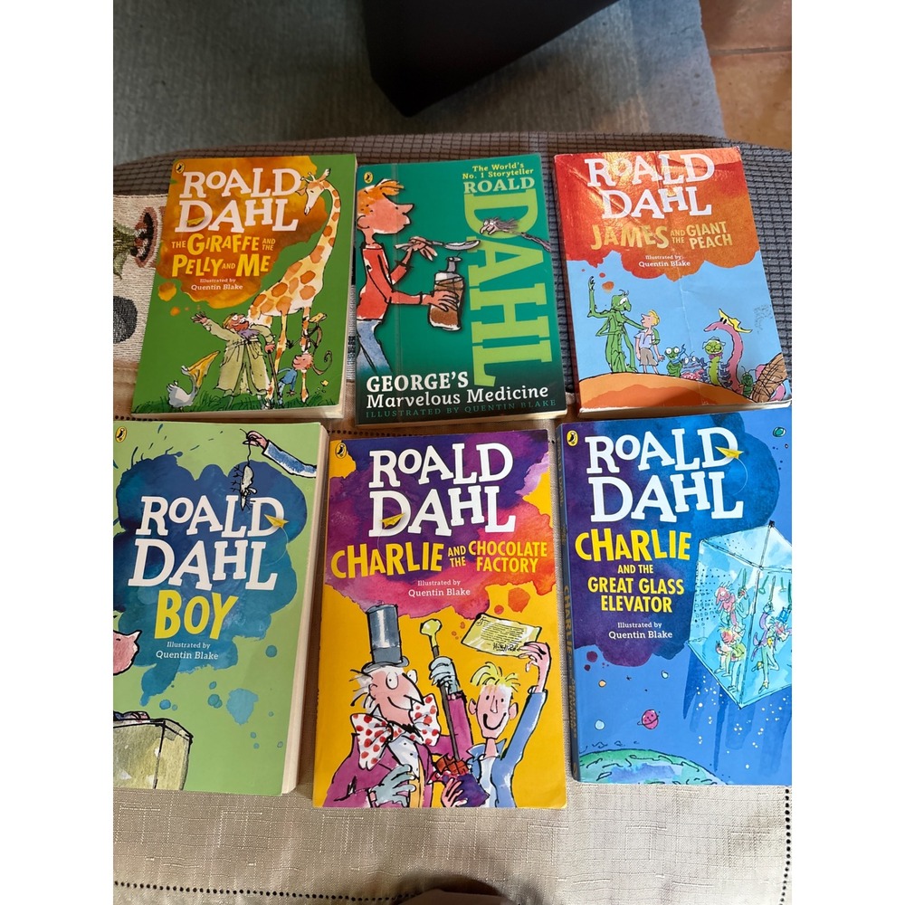 Roald Dahl 6 Book Collection Charlie and the Chocolate Factory James Giant Peach